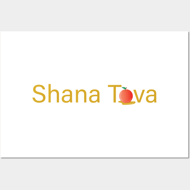 Rosh Hashanah Greeting SHANA TOVA Wall Art by sigdesign